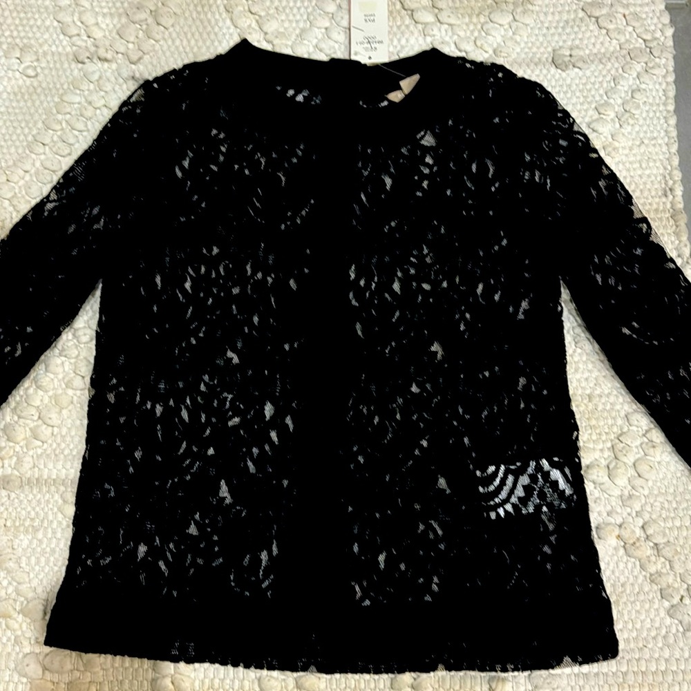 NWT Banana Republic Women lace top sz PXS